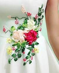 آموزش ربان دوزی روی لباس